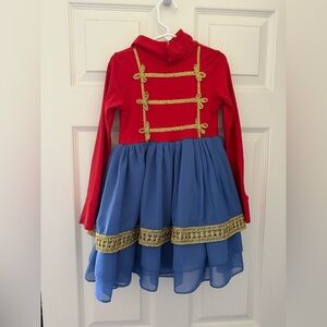 Only Little Once Nutcracker dress (red & blue with gold accents)